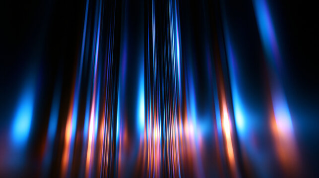 Abstract Futuristic Fiber Optic Light Rays Background