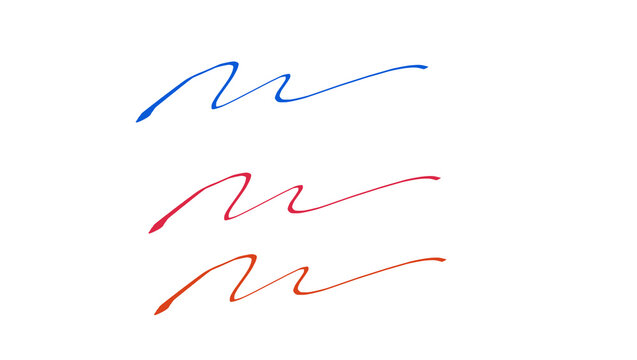 Colorful Zigzag Hand Drawn Stroke Brush Set