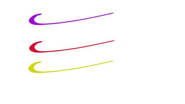 Thin Colorful Line and Stroke Brush Collection