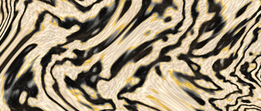 Abstract zebra stripes texture with golden flecks, dynamic swirls, organic pattern background, modern