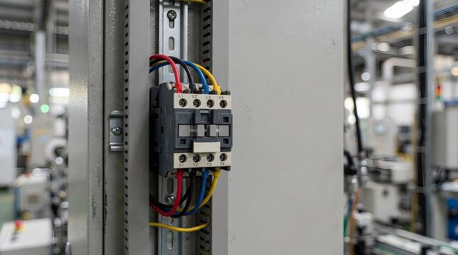 industrial miniature contactor for motor control automation power switching and electrical control panel maintenance in manufacturing systems