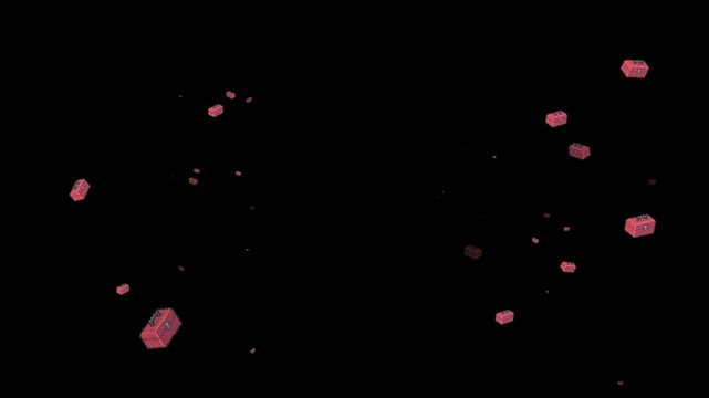 toolbox, tool box, hardware, construction, repair, work, equipment, maintenance, DIY, container, object, symbol, emoji, animation, motion graphics, black background, isolated, pixel art, retro, 8-bit,