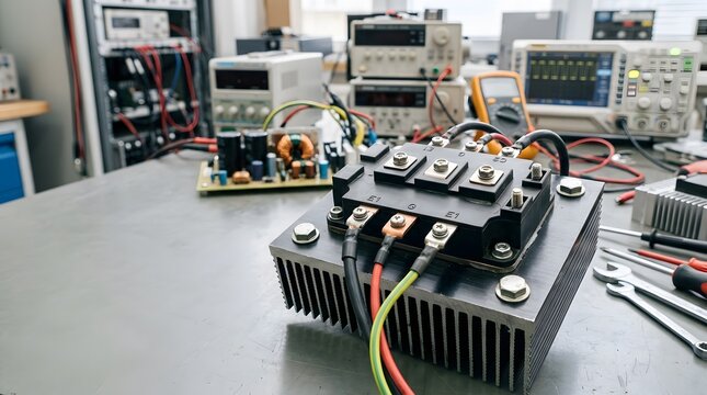industrial insulated gate bipolar transistor module with heatsink for high power switching motor drives energy conversion and automation