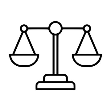 Balance icon flat outline in black