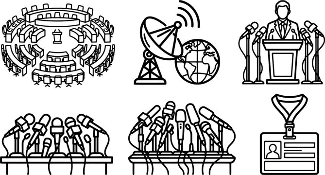 Clean Black and White Law Book Human Rights Podium Graphic Asset