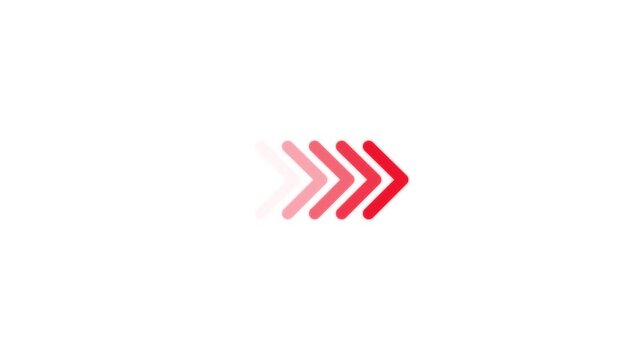 Arrow pointer icon animation on transparent background. motion graphic of pointer arrow concept. 4k motion video