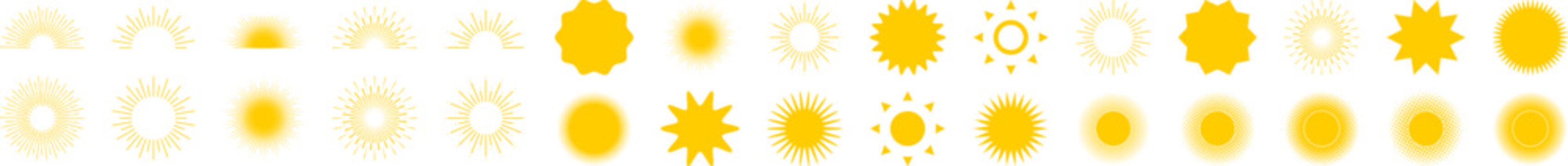 Sunburst and Starburst Vector Icons