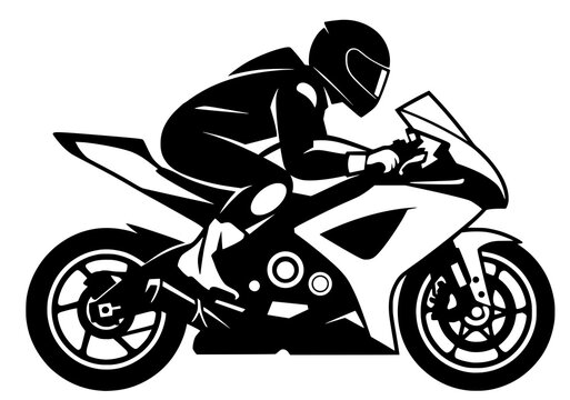 motorcycle rider silhouette