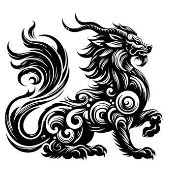 Qilin vector image
