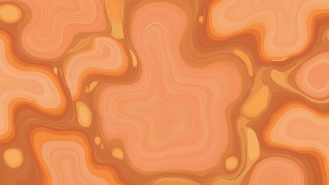 Orange abstract swirls motion background, loop