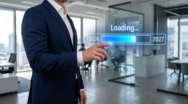 Digital Business Loading and Technology Transformation Concept with Software Development, System Upgrade, Cloud Computing, Automation, Innovation, Data Processing and Corporate Growth
