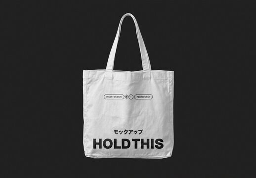 Hanging Totebag Mockup For Branding And Packaging Design