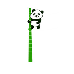 Playful bear panda style letter P isolated on transparent background © Je