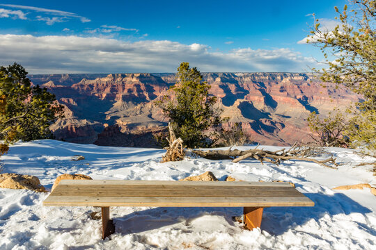 Grand Canyon Snow Bench