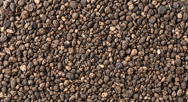 Fine beneficial microbial carrier granules for soil amendment with porous organic natural detail