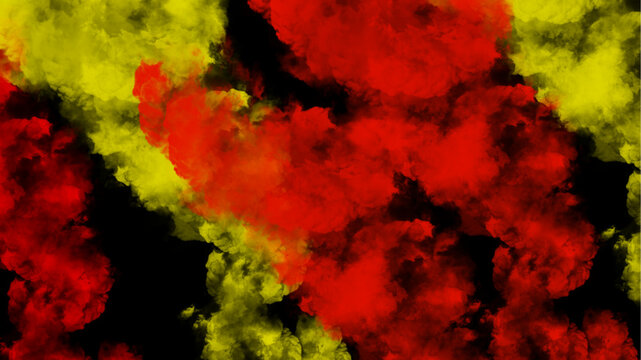 Red and yellow smoke cloud texture