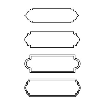 Decorative Label Frame Collection. Vintage Ornamental Border Templates