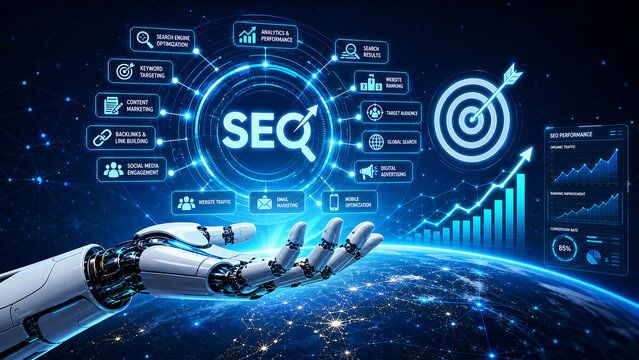 SEO Optimization for Page One Search Ranking with Robotic AI