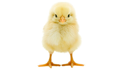 Fluffy yellow chick standing, isolated on transparent background © STUDIOP