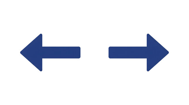 Left and right arrow direction icons on split background