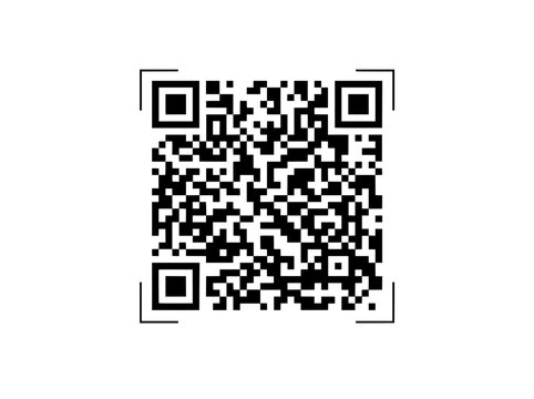 Minimalist QR code vector icon, digital scan barcode for mobile payment, black and white square matrix graphic for marketing