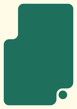 Rounded Corner Green Web Frame for UI Mockup. Sleek Green Panel UI for Web or Software Interface