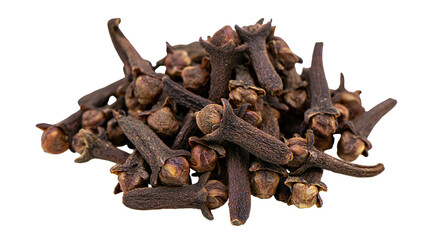 Dried whole cloves spice, isolated on transparent background © STUDIOP