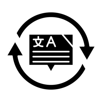 Text Sync Glyph Icon