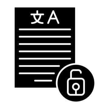 Text Decode Glyph Icon