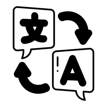 Language Convert Dualtone Icon