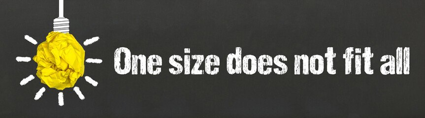 Naklejka premium One size does not fit all 