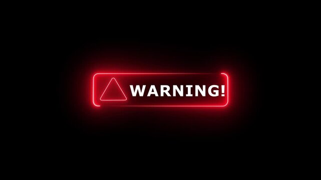 System hacked warning alert concept on the transparent background. virus, spyware, scam or Malicious software. Cyber security and cybercrime. Motion graphics of warning concept. 4k motion video.