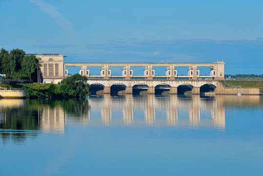 Uglich Hydroelectric Power Station on the Volga River,  Russia