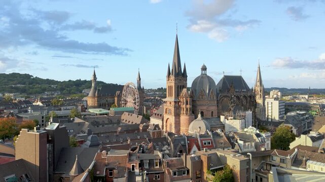 Aachen viewed from a drone
