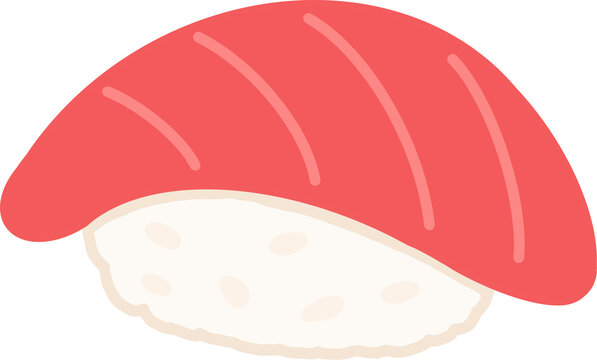 Red tuna sushi maguro illustration
