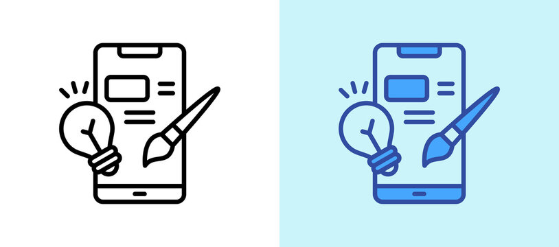 App Design lineblue icon