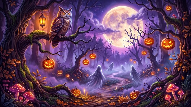 halloween night background