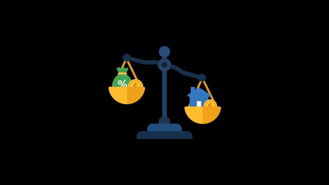 finance scales animation scales balance