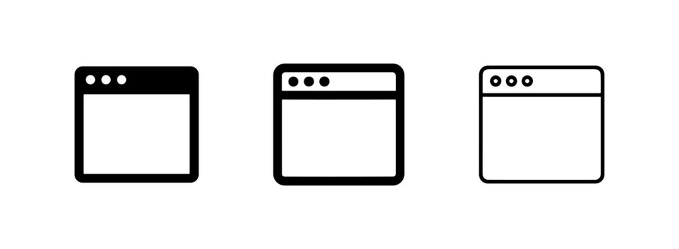 Internet web browser window icons