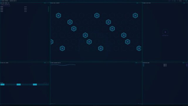 Modern Clean Quantum Computing Data Analytics HUD Interface 4K