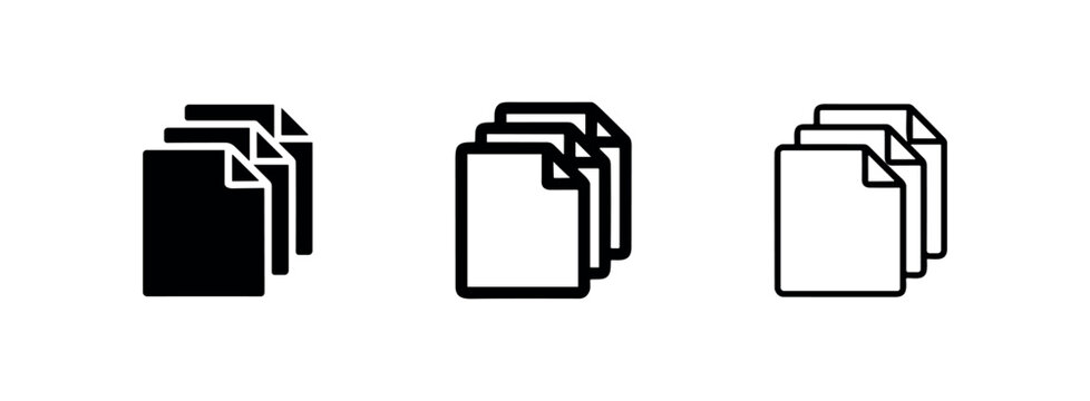 Stack of documents or multiple files icon representing paperwork and organization.