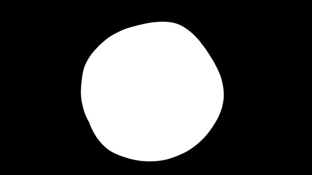 solid circle transition on black background animation