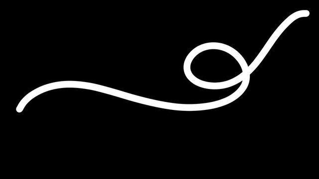 tangled scribble transition on black background animation