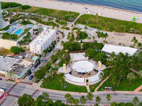 Aerial photo Miami Beach bandshell 2026