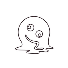 Fototapeta premium Melting vector icon symbol emoji face