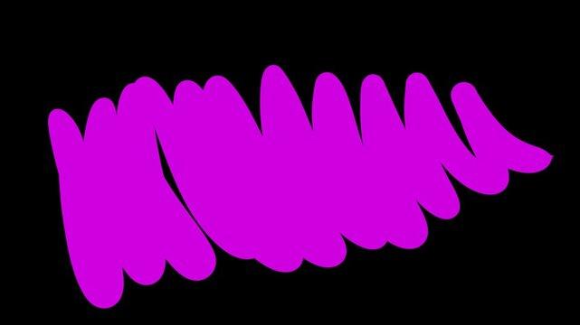 rough paint scribble transition on black background animation
