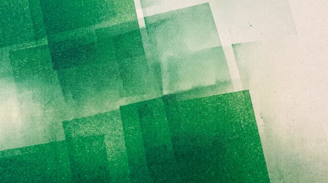 Abstract Green Geometric Print Textured Background