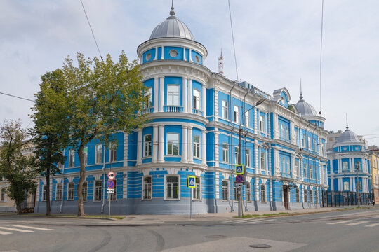 PERM, RUSSIA - AUGUST 19, 2025: The ancient mansion of the merchants of Tupitsyn (Directorate of the Federal Security Service on the Perm Region) on the August day. Perm