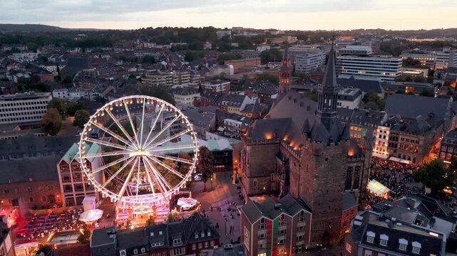 Aachen viewed from a drone