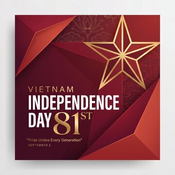 Modern Vietnam Independence Day 81st Anniversary Poster Design